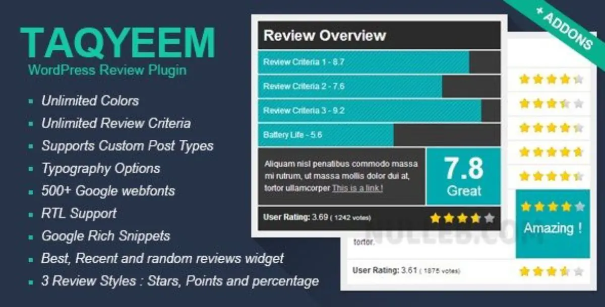 Taqyeem v2.7.0 – WordPress Review Plugin